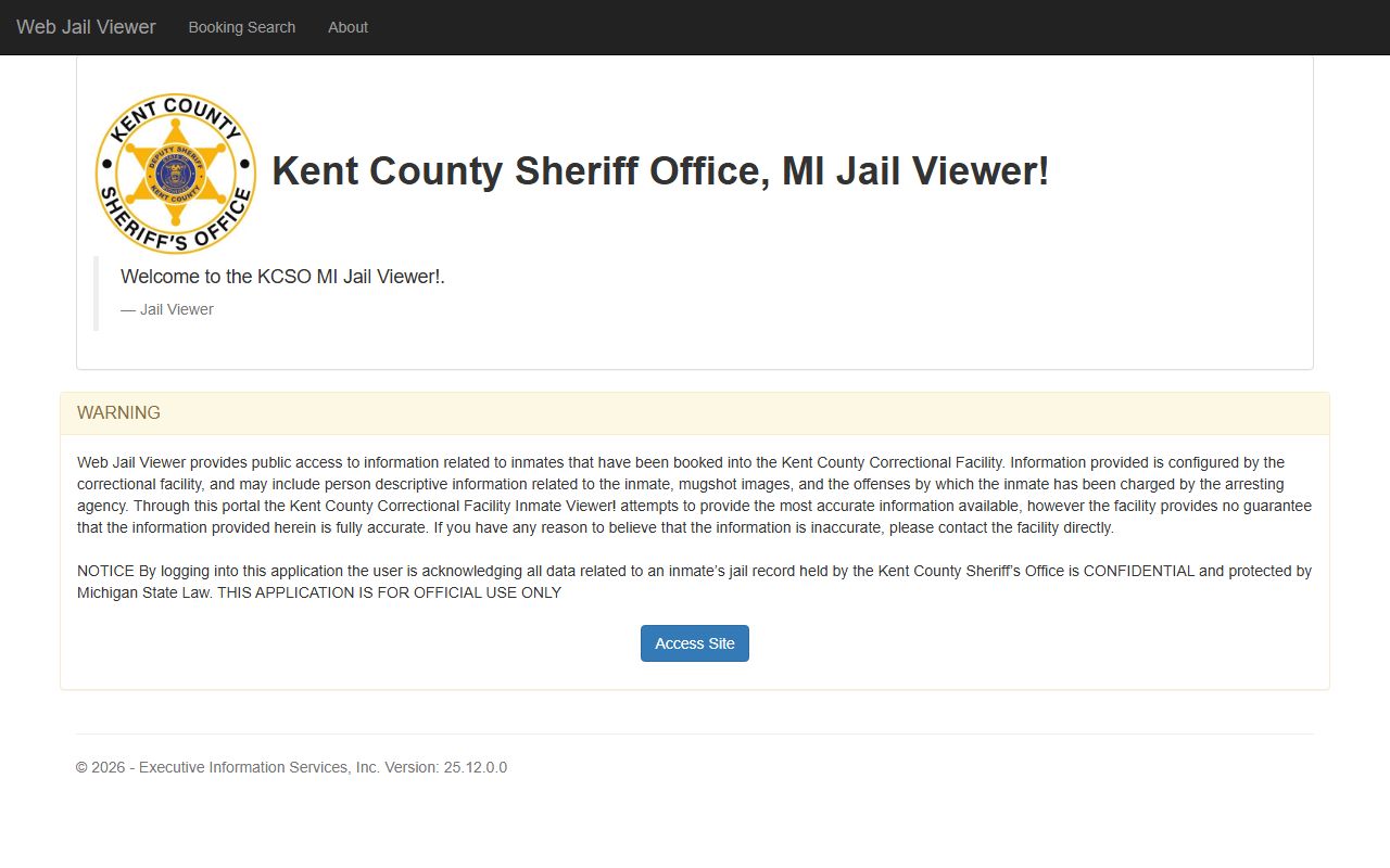 Grand Traverse County web jail viewer for 72 hour booking records with mugshots