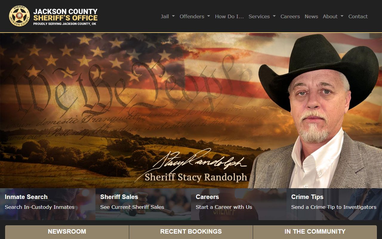Jackson County Sheriff Office website for 72 hour booking information