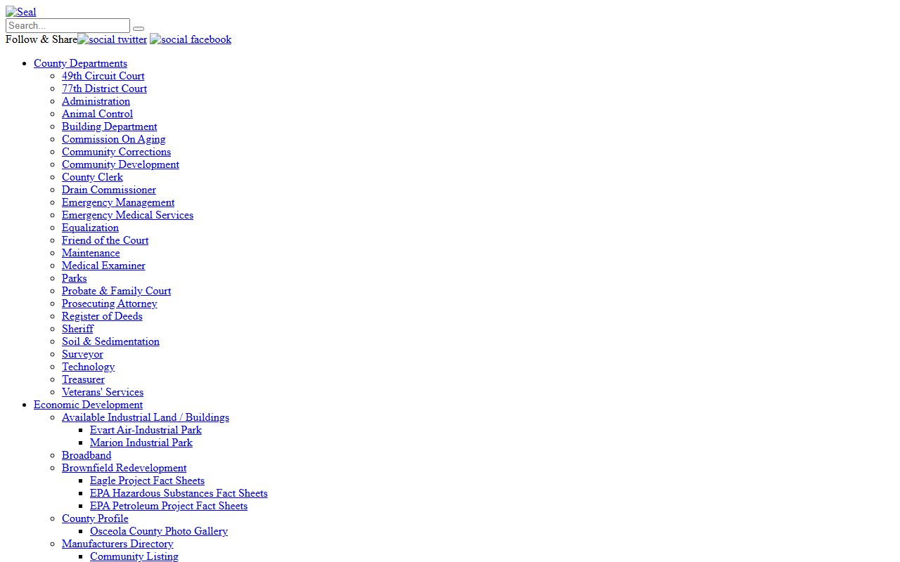 Osceola County Sheriff website for 72 hour booking records